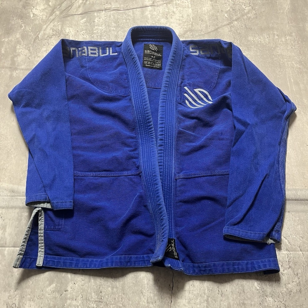 Sanabul Essentials V2 Ultra Light BJJ Gi Top Only Sz A2 Blu/Gry Jiu Jitsu Kimono